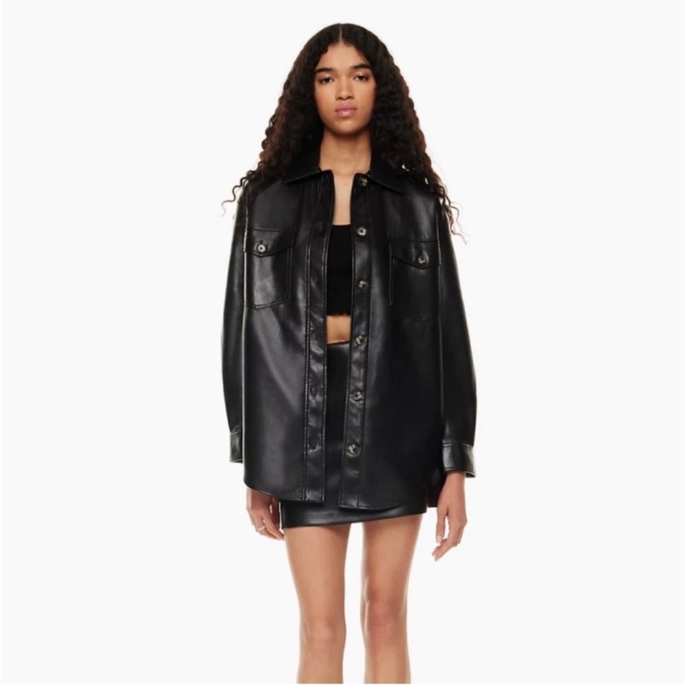 Aritzia Wilfred Women's Black Leather Jacket XS